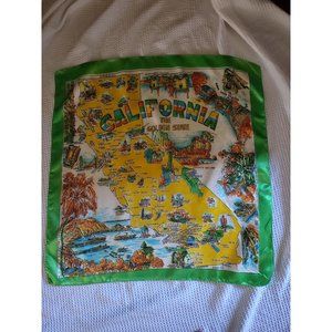 Vintage 80s California Map Scarve